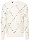 Eleventy Argyle-patterned Sweater In Neutrals