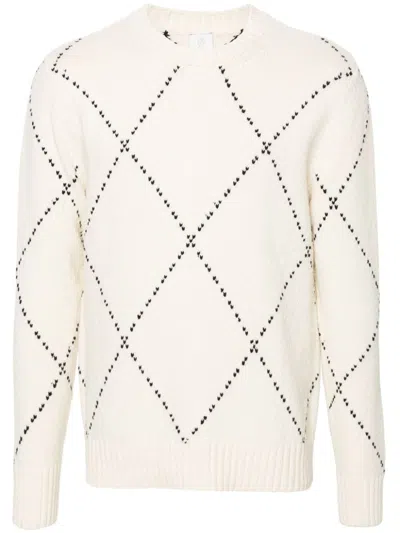 ELEVENTY DIAMOND-PATTERN SWEATER