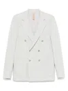 Eleventy Double-breasted Blazer In Gray