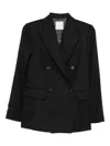 Eleventy Double-breasted Blazer In Black