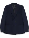 Eleventy Double-breasted Blazer In Blue