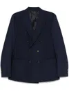 Eleventy Double-breasted Blazer In Blue