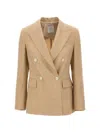 Eleventy Double-breasted Blazer In Brown