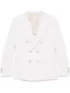 Eleventy Double-breasted Blazer In Grey