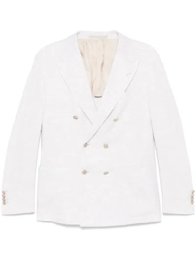 Eleventy Double-breasted Blazer In Grey