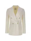 Eleventy Double-breasted Blazer In Neutral