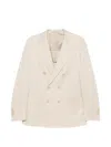 Eleventy Double-breasted Blazer In Neutral