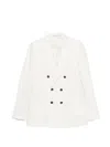 Eleventy Double-breasted Blazer In White
