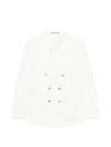 Eleventy Double-breasted Blazer In White