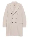 Eleventy Double-breasted Long-sleeve Coat In Neutral