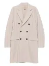 Eleventy Double-breasted Long-sleeve Coat In Neutral