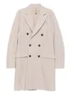 Eleventy Double-breasted Long-sleeve Coat In Neutral