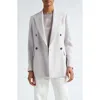 Eleventy Double Breasted Herringbone Blazer In Viola