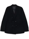 Eleventy Double-breasted Jacket With Notched Lapels In Blue