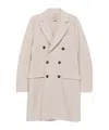 Eleventy Double-breasted Long-sleeve Coat In Neutral