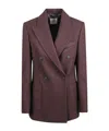 Eleventy Double-breasted Long Sleeve Suit Jacket In Brown
