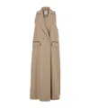 Eleventy Beige Double-breasted Sleeveless Coat In Nude