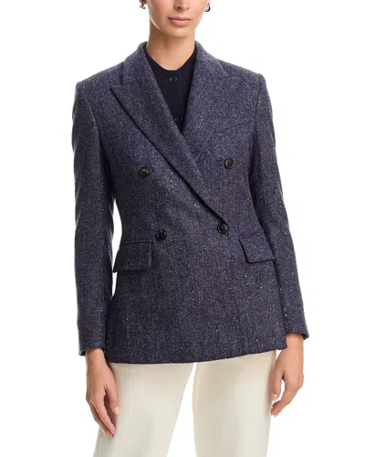 Eleventy Double Breasted Peak Lapel Blazer In Multi