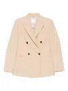 Eleventy Double-breasted Pocket Blazer In Neutral