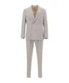 Eleventy Double Breasted Suit In Gray