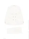 Eleventy Double-breasted Suit In White