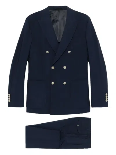 Eleventy Double-breasted Wool-blend Suit
