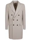 Eleventy Double Breasted Coat In Grey