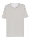 Eleventy Double-layered Cotton T-shirt In Gray