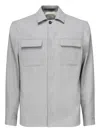 Eleventy Double-pocket Button-front Jacket In Gray