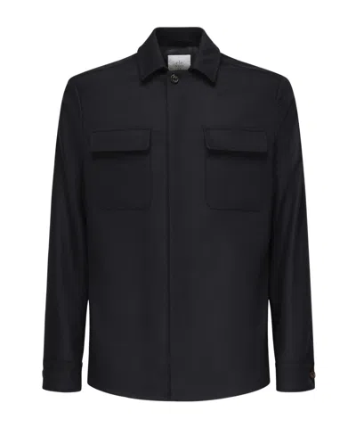 Eleventy Chest Pocket Casual Jacket In Black