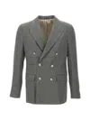 Eleventy Double-breasted Suit Jacket In Multi