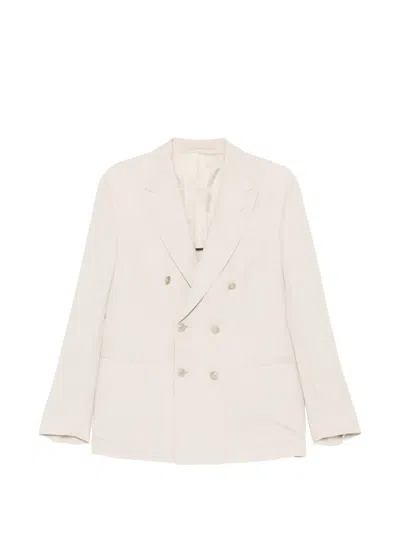 Eleventy Double-breasted Jacket In Neutral