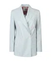 Eleventy Double-breasted Jacket In White