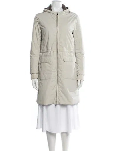 Pre-owned Eleventy Down Coat In Neutral