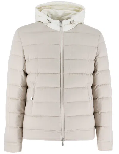 Eleventy Down Jacket In Grey