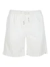 Eleventy Drawstring Beach Shorts In White