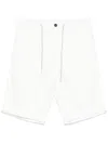 Eleventy Drawstring Bermuda Shorts In White