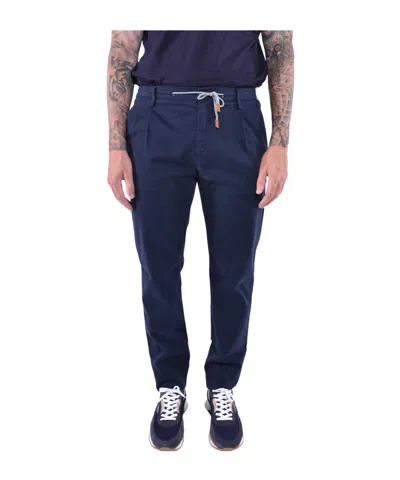 Eleventy Drawstring Casual Pants In Blue