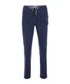 Eleventy Blu Drawstring Waist Pants In Blue