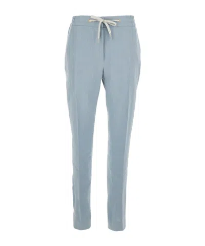 Eleventy Drawstring Casual Pants In Gray