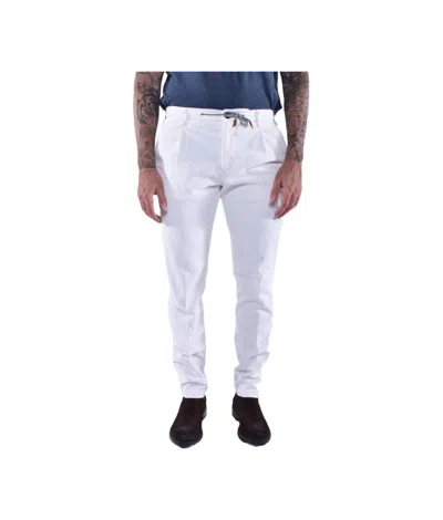 Eleventy Drawstring Casual Pants In White