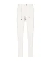 Eleventy Relaxed Fit Trousers Drawstring Waistband In White