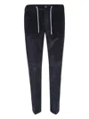 Eleventy Drawstring Waist Tapered Leg Trousers With Back Pockets In Blue