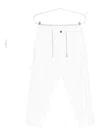 Eleventy Drawstring Cotton-blend Straight-leg Trousers In White