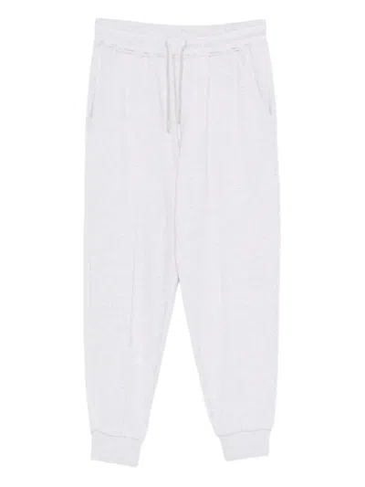 Eleventy Drawstring Cuffed Track Pants In White