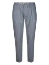 Eleventy Drawstring Cuffed Trousers In Gray