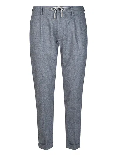 Eleventy Drawstring Cuffed Trousers In Gray