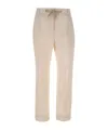 Eleventy Drawstring-cuffed Trousers In Neutral