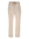 Eleventy Drawstring-cuffed Trousers In Neutral