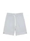 Eleventy Drawstring Deck Shorts In Blue